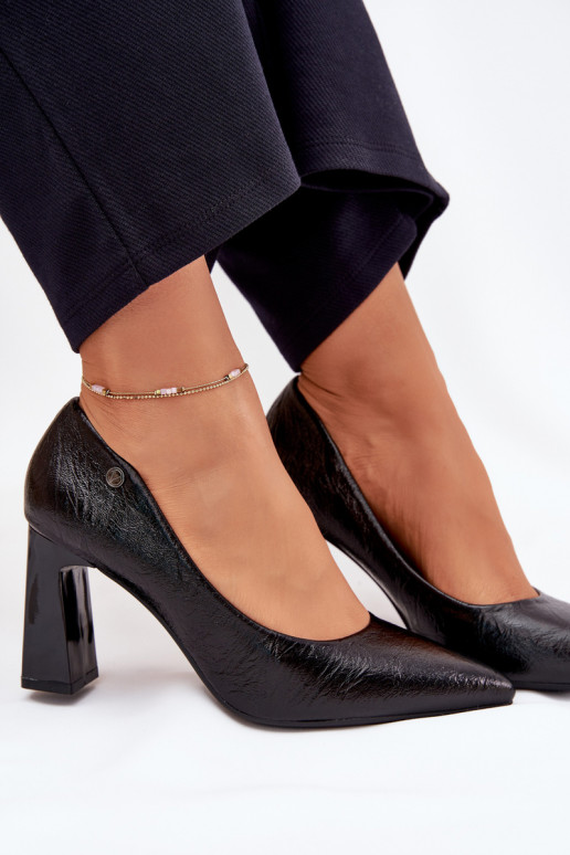 Augstpapēžu kurpes Vinceza 62252 melnas krāsas Augstpapēžu kurpes Vinceza 62252 melnas krāsas