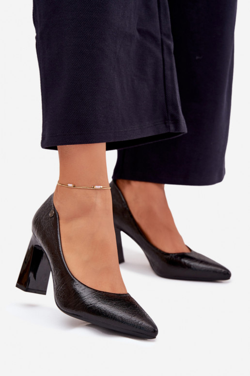 Augstpapēžu kurpes Vinceza 62252 melnas krāsas Augstpapēžu kurpes Vinceza 62252 melnas krāsas