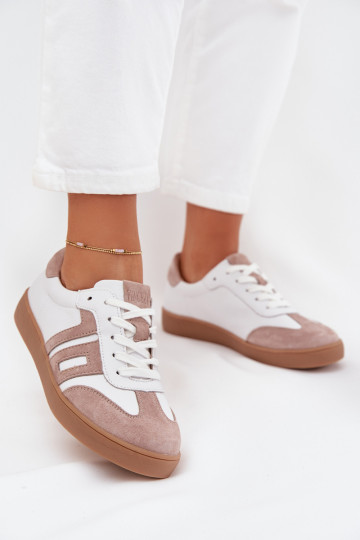 Āda Sneakers modeļa apavi Sieviešu Vinceza 79557 Baltas-smilšu krāsas