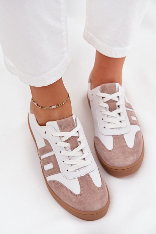 Āda Sneakers modeļa apavi Sieviešu Vinceza 79557 Baltas-smilšu krāsas