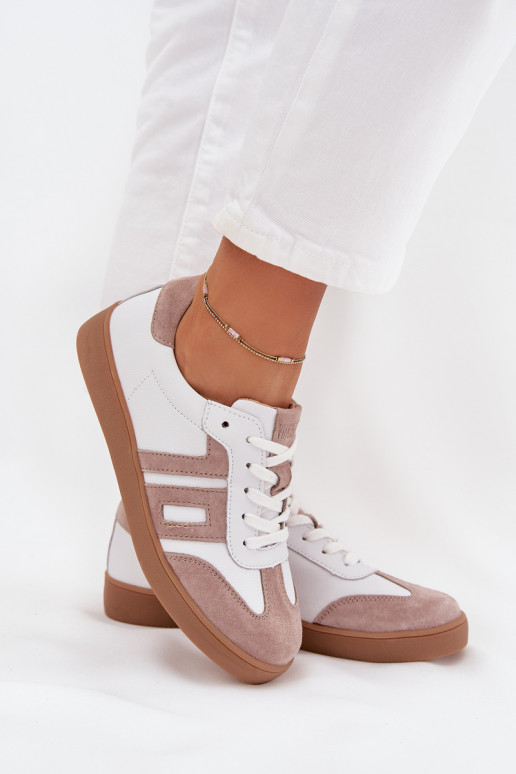 Āda Sneakers modeļa apavi Sieviešu Vinceza 79557 Baltas-smilšu krāsas