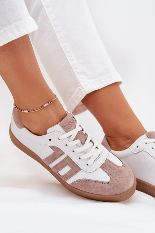 Āda Sneakers modeļa apavi Sieviešu Vinceza 79557 Baltas-smilšu krāsas