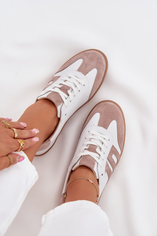 Āda Sneakers modeļa apavi Sieviešu Vinceza 79557 Baltas-smilšu krāsas