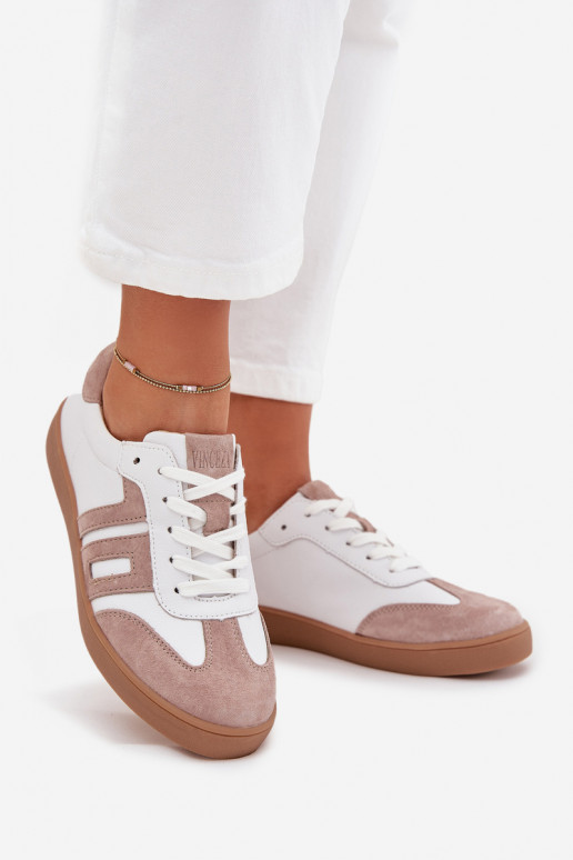Āda Sneakers modeļa apavi Sieviešu Vinceza 79557 Baltas-smilšu krāsas