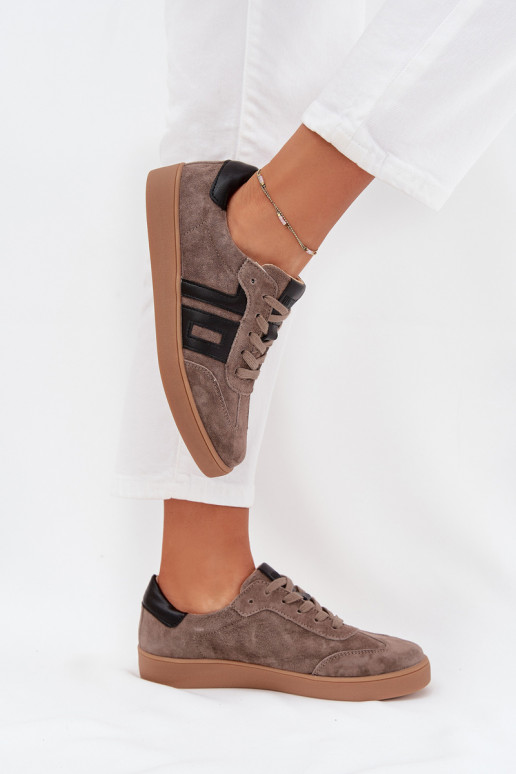 zamšādas Sneakers modeļa apavi Sieviešu Vinceza 79557 smilšu krāsas zamšādas Sneakers modeļa apavi Sieviešu Vinceza 79557 smilšu krāsas