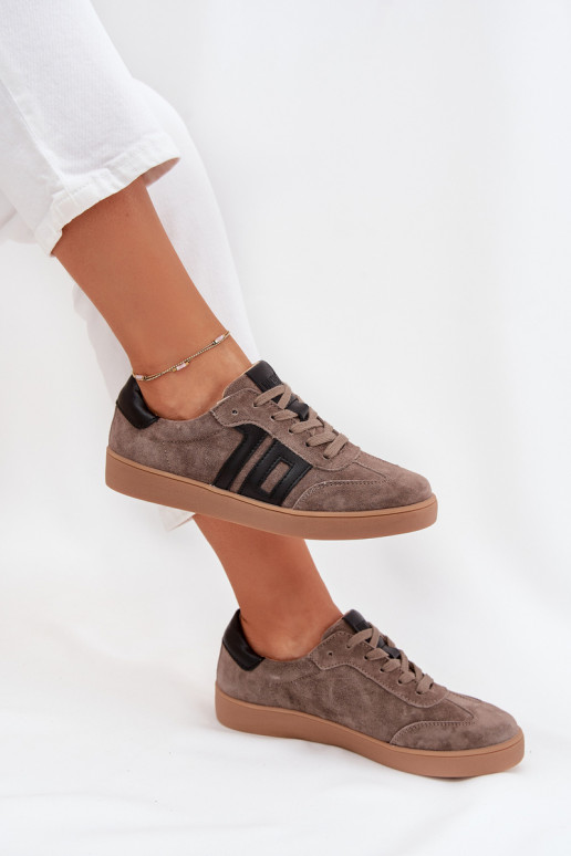zamšādas Sneakers modeļa apavi Sieviešu Vinceza 79557 smilšu krāsas zamšādas Sneakers modeļa apavi Sieviešu Vinceza 79557 smilšu krāsas