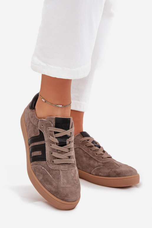 zamšādas Sneakers modeļa apavi Sieviešu Vinceza 79557 smilšu krāsas zamšādas Sneakers modeļa apavi Sieviešu Vinceza 79557 smilšu krāsas