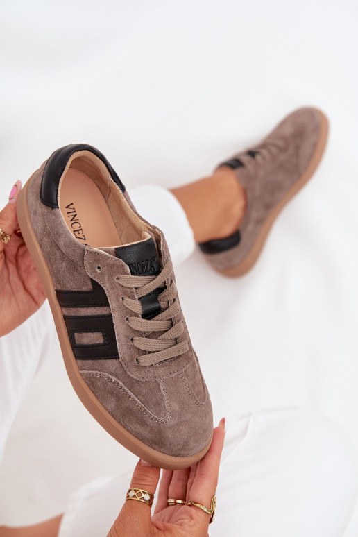zamšādas Sneakers modeļa apavi Sieviešu Vinceza 79557 smilšu krāsas zamšādas Sneakers modeļa apavi Sieviešu Vinceza 79557 smilšu krāsas