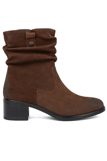 brūnas krāsas āda zābaki ar volānu augšdaļu Sergio Leone 2