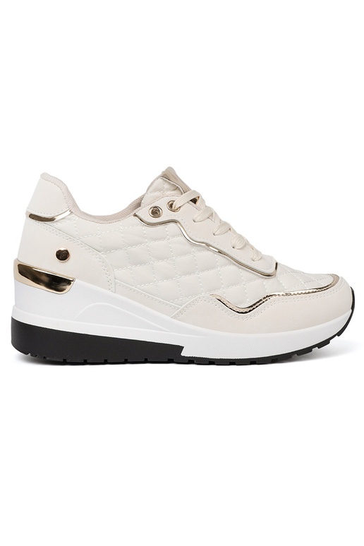 smilšu krāsas Sporta apavi z połyskującymi zeltainimi akcentami