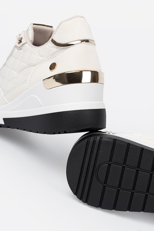 smilšu krāsas Sporta apavi z połyskującymi zeltainimi akcentami