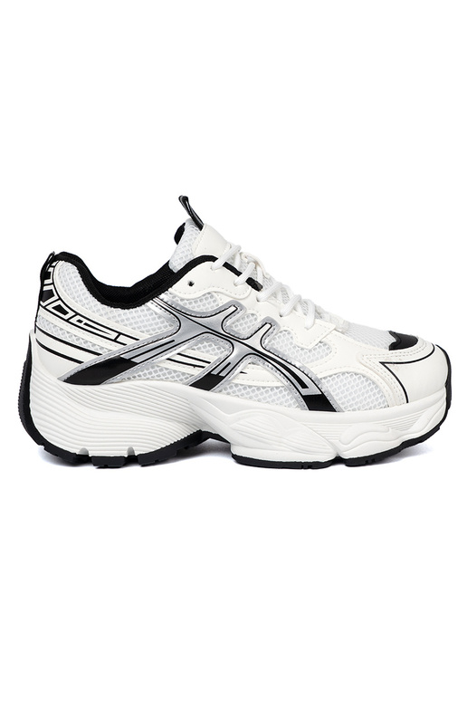 Baltas-Melnas krāsas ērti Sporta apavi ar tīklu