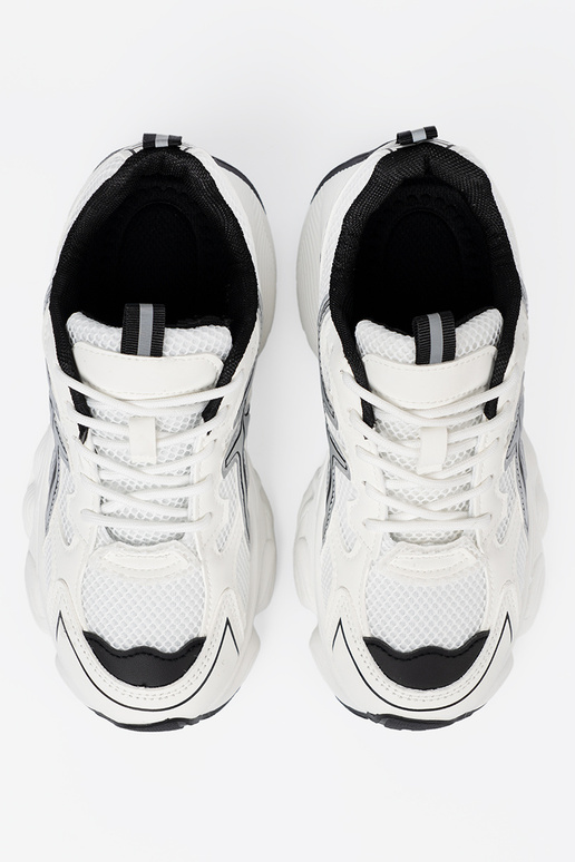 Baltas-Melnas krāsas ērti Sporta apavi ar tīklu