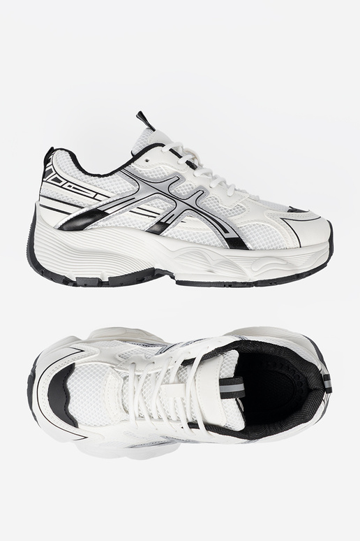 Baltas-Melnas krāsas ērti Sporta apavi ar tīklu