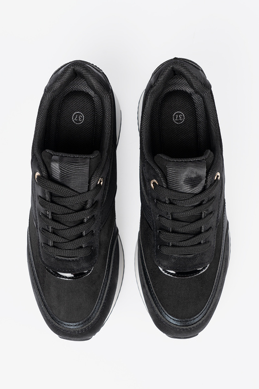 NoInoczesne Melnas krāsas Sporta apavi z połyskującymi InstaInkami