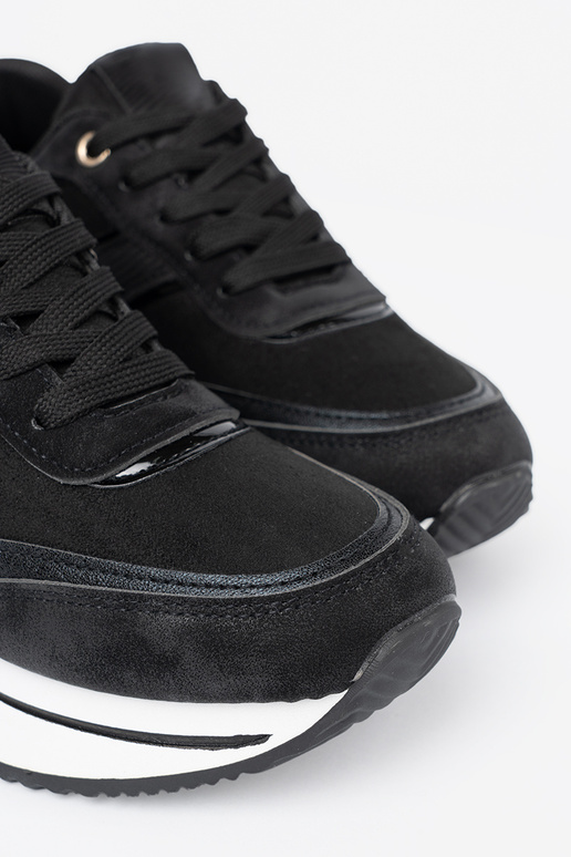 NoInoczesne Melnas krāsas Sporta apavi z połyskującymi InstaInkami