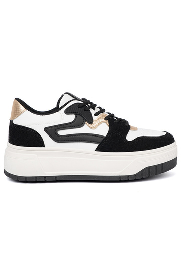 Melns balta krāsa Sporta apavi ze zeltainimi detalami 2