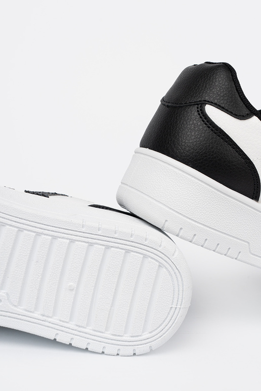 Stilīgs melns-balta krāsa Sporta apavi z mirdzētoInymi InstaInkami