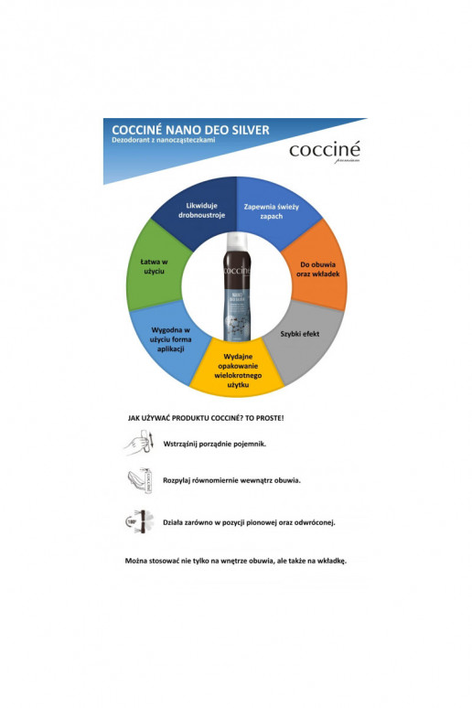 Coccine Ieslēgtsno Deo Silver Apavu atsvaidzinātājs 75ml