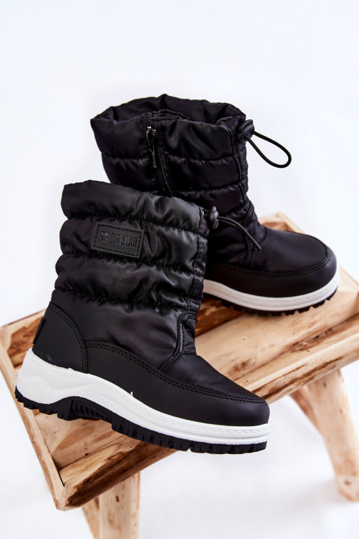 Sniega apavi ar rāvējslēdzējiem Big Star KK374235 melnas krāsas