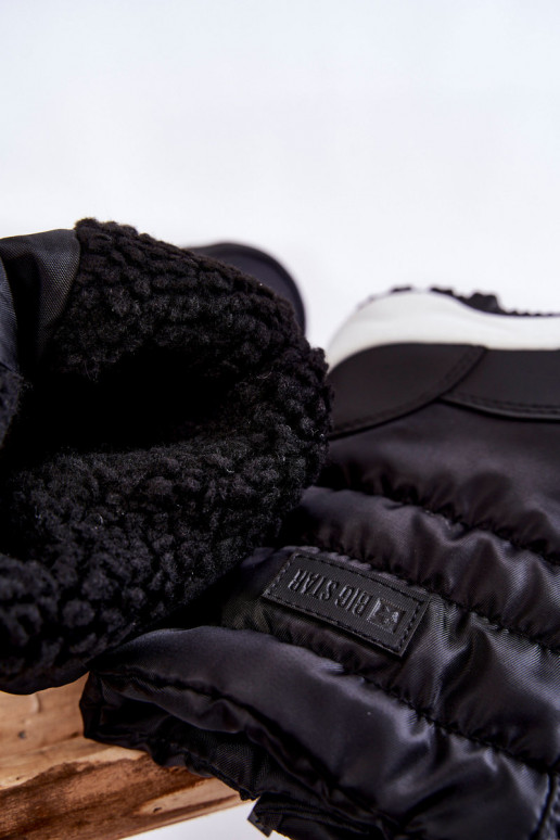 Sniega apavi ar rāvējslēdzējiem Big Star KK374235 melnas krāsas