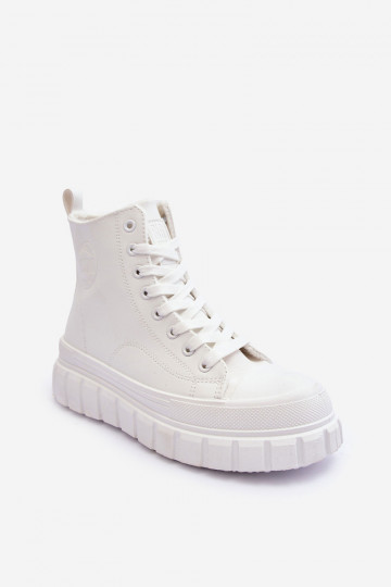 siltināti Āda brīvā laika apavi Uz pili Big Star MM274624 baltas krāsas