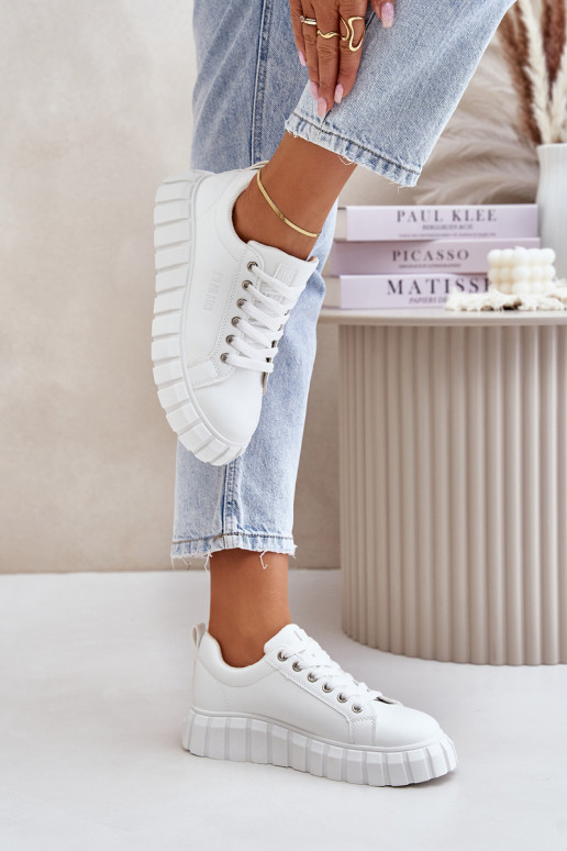 siltināti Sneakers modeļa apavi Sieviešu Big Star MM274616 baltas krāsas siltināti Sneakers modeļa apavi Sieviešu Big Star MM274616 baltas krāsas