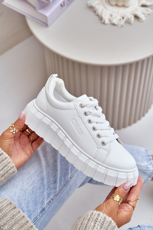 siltināti Sneakers modeļa apavi Sieviešu Big Star MM274616 baltas krāsas siltināti Sneakers modeļa apavi Sieviešu Big Star MM274616 baltas krāsas