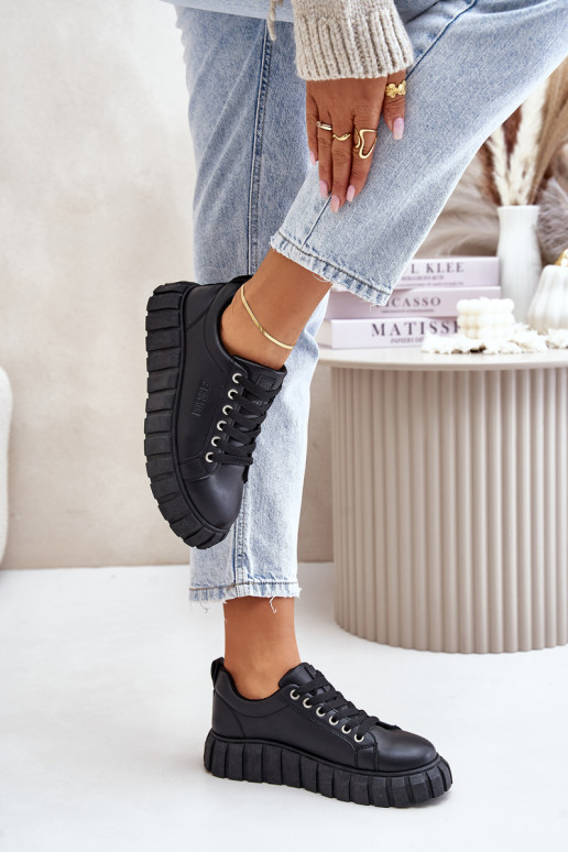 siltināti Sneakers modeļa apavi Sieviešu Big Star MM274617 melnas krāsas siltināti Sneakers modeļa apavi Sieviešu Big Star MM274617 melnas krāsas