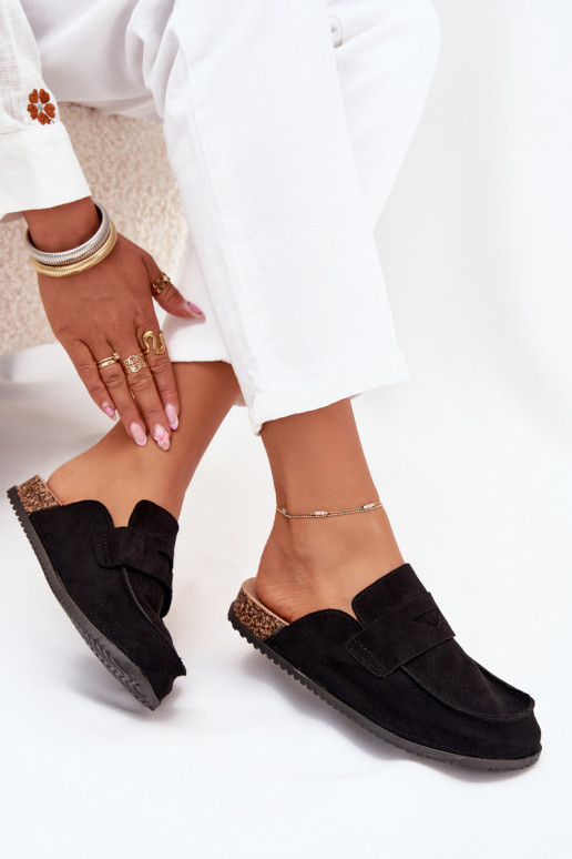 Čības Tukšas Sieviešu Korkovas platformā melnas krāsas Nivalia