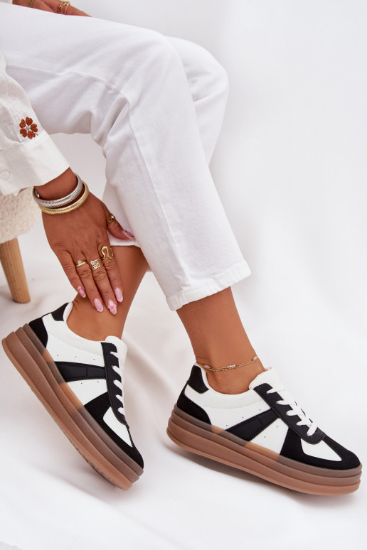 Sneakesy Sieviešu ar platformu Baltas-melnas krāsas Sivirae