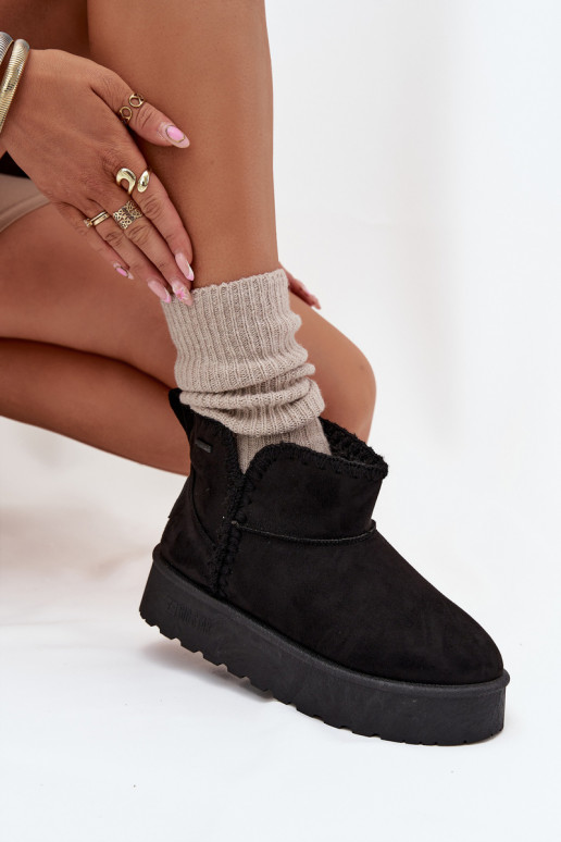 sniega apavi Sieviešu ar platformuPrzeszyciami Big Star SS274128 melnas krāsas