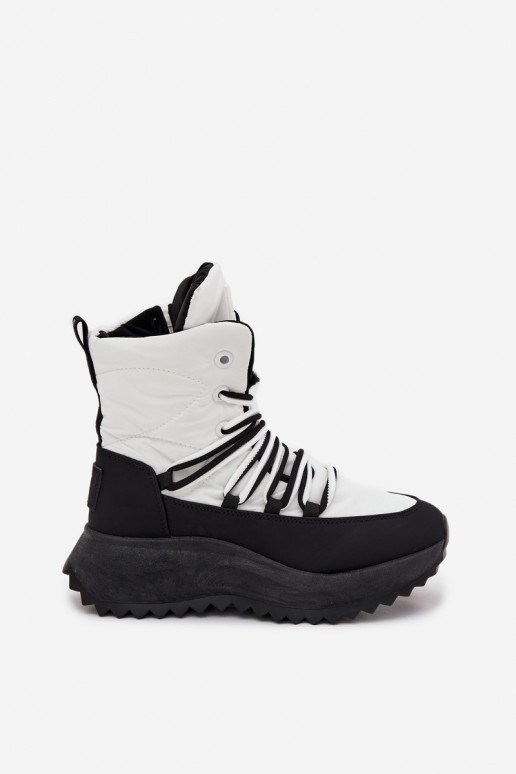 sniega apavi Sieviešu Uz pili Big Star SS274060 Baltas-melnas krāsas