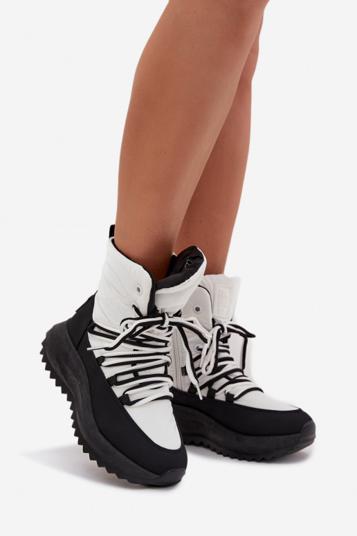 sniega apavi Sieviešu Uz pili Big Star SS274060 Baltas-melnas krāsas