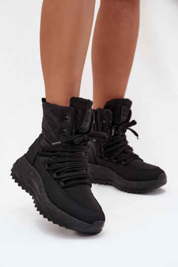 sniega apavi Sieviešu Uz pili Big Star SS274059 melnas krāsas