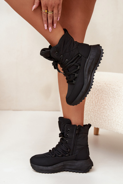 sniega apavi Sieviešu Uz pili Big Star SS274059 melnas krāsas