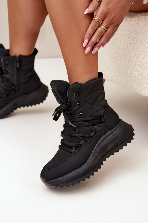 sniega apavi Sieviešu Uz pili Big Star SS274059 melnas krāsas