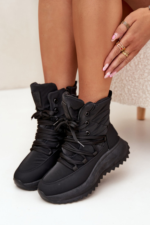 sniega apavi Sieviešu Uz pili Big Star SS274059 melnas krāsas