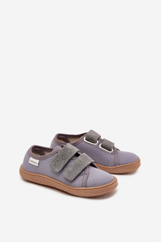 Čības Barefoot bērnu Gluda Milami Pelēkas krāsas Saphira Čības Barefoot bērnu Gluda Milami Pelēkas krāsas Saphira