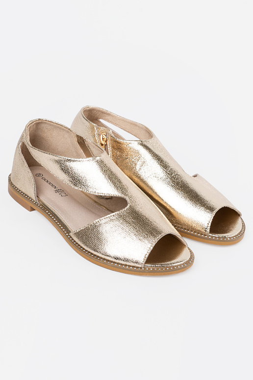 Zelta krāsas kurpes sieviešu z Inycięciami