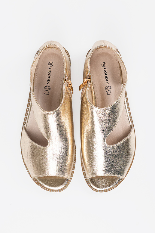 Zelta krāsas kurpes sieviešu z Inycięciami