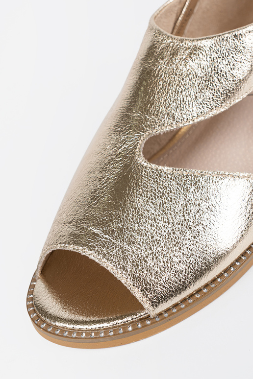 Zelta krāsas kurpes sieviešu z Inycięciami