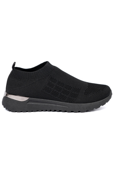 melnas krāsas sporta apavi slip-on z siateczkoIną choleInką 2