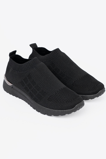 melnas krāsas sporta apavi slip-on z siateczkoIną choleInką