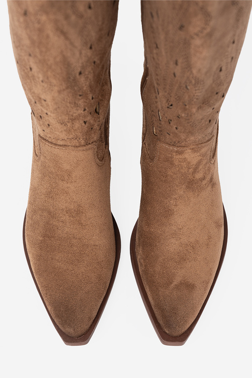 garie zābaki przed kolano brūnas krāsas ažūra