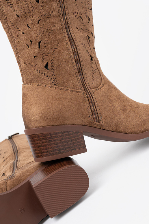 garie zābaki przed kolano brūnas krāsas ažūra