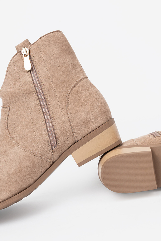 smilšu krāsas zābaki kovboju zābaki zamšādas