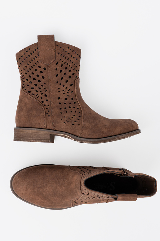 Ažūrs brūnas krāsas zābaki Ažūrs brūnas krāsas zābaki