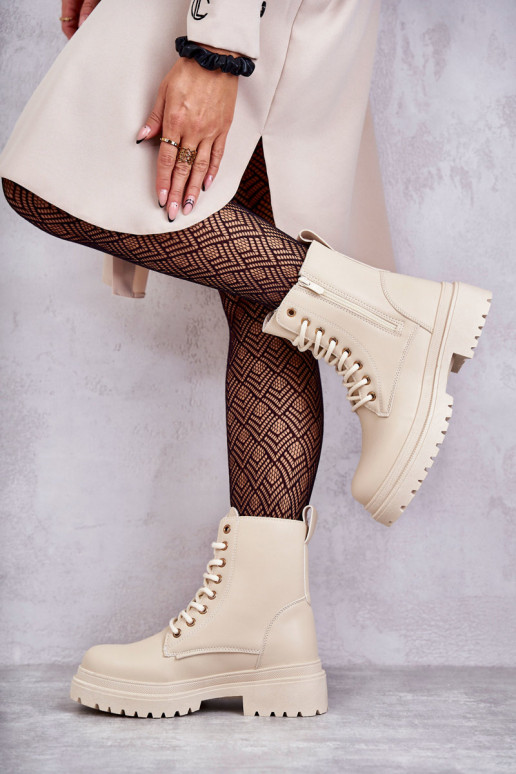 Sieviešu puszābaki siltināti Ziloņkaula krāsas Dorchen