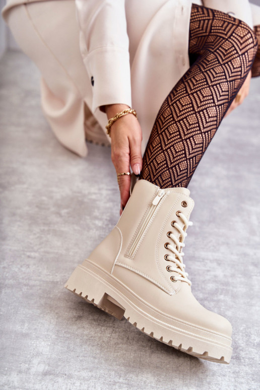 Sieviešu puszābaki siltināti Ziloņkaula krāsas Dorchen